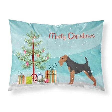 Carolines Treasures BB2903PILLOWCASE Welsh Terrier Merry Christmas Tree Fabric Standard Pillowcase BB2903PILLOWCASE